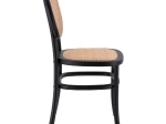 ΚΑΡΕΚΛΑ ΞΥΛΙΝΗ PENNY ΜΕ ΠΛΕΞΗ RATTAN ΣΕ ΜΑΥΡΗ ΑΠΟΧΡΩΣΗ HM8747 44x51x87 εκ.