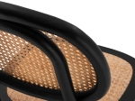 ΚΑΡΕΚΛΑ ΞΥΛΙΝΗ PENNY ΜΕ ΠΛΕΞΗ RATTAN ΣΕ ΜΑΥΡΗ ΑΠΟΧΡΩΣΗ HM8747 44x51x87 εκ.