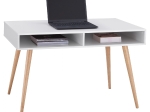ΓΡΑΦΕΙΟ-ΚΟΝΣΟΛΑ GRAYSEN HM2296.02 ΣΕ ΧΡΩΜΑ ΛΕΥΚΟ ΜΕ ΦΥΣΙΚΑ ΠΟΔΙΑ 114x56x76 εκ.