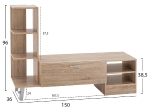 ΕΠΙΠΛΟ ΤΗΛΕΟΡΑΣΗΣ ADISON HM2250.02 SONAMA 150x36x96Υ εκ.