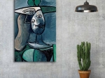 ΠΙΝΑΚΑΣ ΤΥΠΟΥ WOMAN WITH GREEN HAT HM7193.01 45X70X3 εκ.
