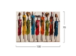 ΠΙΝΑΚΑΣ ΚΑΜΒΑΣ COLORFUL AFRICAN ART HM7197.02 100X3X70 εκ.