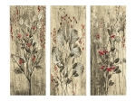 ΠΙΝΑΚΑΣ ΤΡΙΠΤΥΧΟ MDF RED FLOWERS AND BERRIES HM7204.01 60x50x0,3 εκ.