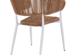 ΠΟΛΥΘΡΟΝΑ ΑΛΟΥΜΙΝΙΟΥ EULO ΛΕΥΚΗ ΜΕ ΣΥΝΘΕΤΙΚΟ RATTAN ΜΠΕΖ HM5783.02 56x60x78Y εκ.