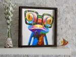 ΠΙΝΑΚΑΣ ΚΑΜΒΑΣ FUNKY FROG HM7326 33Χ33 εκ.