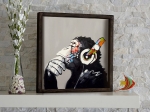 ΠΙΝΑΚΑΣ MDF FUNKY MONKEY HM7330 33x33 εκ.