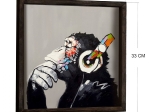 ΠΙΝΑΚΑΣ MDF FUNKY MONKEY HM7330 33x33 εκ.