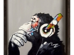 ΠΙΝΑΚΑΣ MDF FUNKY MONKEY HM7330 33x33 εκ.