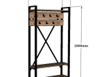 ΕΠΙΠΛΟ ΕΙΣΟΔΟΥ HM8943.01 NATURAL WOOD & ΜΑΥΡΟ  90x34x180 εκ.