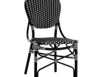 ΚΑΡΕΚΛΑ ΑΛΟΥΜΙΝΙΟΥ BAMBOO LOOK ΜΕ WICKER ΜΑΥΡΟ ΛΕΥΚΟ HM5792.02 46x60x96 εκ.