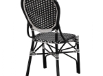 ΚΑΡΕΚΛΑ ΑΛΟΥΜΙΝΙΟΥ BAMBOO LOOK ΜΕ WICKER ΜΑΥΡΟ ΛΕΥΚΟ HM5792.02 46x60x96 εκ.