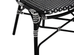 ΚΑΡΕΚΛΑ ΑΛΟΥΜΙΝΙΟΥ BAMBOO LOOK ΜΕ WICKER ΜΑΥΡΟ ΛΕΥΚΟ HM5792.02 46x60x96 εκ.