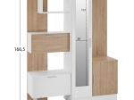 ΕΠΙΠΛΟ ΕΙΣΟΔΟΥ ΜΕ ΡΑΦΙΑ & ΚΑΘΡΕΠΤΗ ILIANA HM2265 ΛΕΥΚΟ-SONAMA 125,5x37,5x166,5Y εκ.