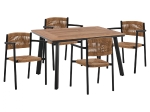 ΣΕΤ ΤΡΑΠΕΖΑΡΙΑ 5ΤΜΧ ΜΕ ΤΡΑΠΕΖΙ POLYWOOD 120Χ80 & ΠΟΛΥΘΡΟΝΕΣ ΑΝΘΡΑΚΙ HM11430