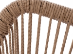 ΠΟΛΥΘΡΟΝΑ ΑΛΟΥΜΙΝΙΟΥ NOJO HM5771.02 ΓΚΡΙ ΜΕ P.E.TWIST RATTAN ΜΠΕΖ 55x63x82Y εκ.