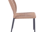 ΚΑΡΕΚΛΑ ΑΛΟΥΜΙΝΙΟΥ ΓΚΡΙ ΜΕ P.E.TWIST RATTAN ΜΠΕΖ HM5770.02 45x63x82Υ εκ.