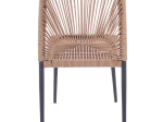 ΚΑΡΕΚΛΑ ΑΛΟΥΜΙΝΙΟΥ ΓΚΡΙ ΜΕ P.E.TWIST RATTAN ΜΠΕΖ HM5770.02 45x63x82Υ εκ.