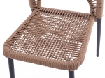 ΚΑΡΕΚΛΑ ΑΛΟΥΜΙΝΙΟΥ ΓΚΡΙ ΜΕ P.E.TWIST RATTAN ΜΠΕΖ HM5770.02 45x63x82Υ εκ.