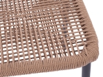 ΚΑΡΕΚΛΑ ΑΛΟΥΜΙΝΙΟΥ ΓΚΡΙ ΜΕ P.E.TWIST RATTAN ΜΠΕΖ HM5770.02 45x63x82Υ εκ.