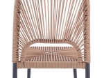 ΚΑΡΕΚΛΑ ΑΛΟΥΜΙΝΙΟΥ ΓΚΡΙ ΜΕ P.E.TWIST RATTAN ΜΠΕΖ HM5770.02 45x63x82Υ εκ.