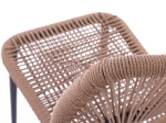 ΚΑΡΕΚΛΑ ΑΛΟΥΜΙΝΙΟΥ ΓΚΡΙ ΜΕ P.E.TWIST RATTAN ΜΠΕΖ HM5770.02 45x63x82Υ εκ.