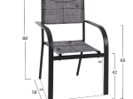 ΠΟΛΥΘΡΟΝΑ ΑΛΟΥΜΙΝΙΟΥ PRESLEY ΓΚΡΙ HM5765.01 TEXTILINE ΓΚΡΙ 57x58x88 εκ.