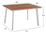 ΣΕΤ ΤΡΑΠΕΖΑΡΙΑΣ 5ΤΜΧ ΤΡΑΠΕΖΙ ΛΕΥΚΟ 120x80 ΚΑΙ ΚΑΡΕΚΛΑ ΜΕ ΣΧΟΙΝΙ HM11534.01