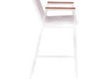 ΣΚΑΜΠΟ ΜΠΑΡ ΑΛΟΥΜΙΝΙΟΥ ΛΕΥΚΟ ΜΕ POLYWOOD 52 x 58 x 108 εκ. HM5790.01