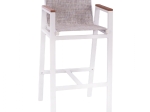 ΣΚΑΜΠΟ ΜΠΑΡ ΑΛΟΥΜΙΝΙΟΥ ΛΕΥΚΟ ΜΕ POLYWOOD 52 x 58 x 108 εκ. HM5790.01