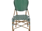 ΚΑΡΕΚΛΑ ΑΛΟΥΜΙΝΙΟΥ BAMBOO LOOK ΜΕ WICKER ΠΡΑΣΙΝΟ ΛΕΥΚΟ HM5792.01 47x55x98 εκ.