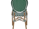 ΚΑΡΕΚΛΑ ΑΛΟΥΜΙΝΙΟΥ BAMBOO LOOK ΜΕ WICKER ΠΡΑΣΙΝΟ ΛΕΥΚΟ HM5792.01 47x55x98 εκ.