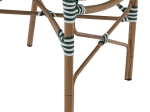 ΚΑΡΕΚΛΑ ΑΛΟΥΜΙΝΙΟΥ BAMBOO LOOK ΜΕ WICKER ΠΡΑΣΙΝΟ ΛΕΥΚΟ HM5792.01 47x55x98 εκ.