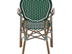 ΠΟΛΥΘΡΟΝΑ ΑΛΟΥΜΙΝΙΟΥ BAMBOO LOOK ΜΕ WICKER ΛΕΥΚΟ ΠΡΑΣΙΝΟ HM5793.01 56x59x98 εκ.