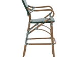 ΣΚΑΜΠΟ ΑΛΟΥΜΙΝΙΟΥ BAMBOO LOOK ΜΕ WICKER ΠΡΑΣΙΝΟ ΛΕΥΚΟ HM5794.01 56x60x126 εκ.
