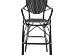 ΣΚΑΜΠΟ ΑΛΟΥΜΙΝΙΟΥ BAMBOO LOOK ΜΕ WICKER ΜΑΥΡΟ ΛΕΥΚΟ HM5794.02 56x60x126 εκ.