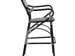 ΣΚΑΜΠΟ ΑΛΟΥΜΙΝΙΟΥ BAMBOO LOOK ΜΕ WICKER ΜΑΥΡΟ ΛΕΥΚΟ HM5794.02 56x60x126 εκ.