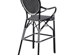 ΣΚΑΜΠΟ ΑΛΟΥΜΙΝΙΟΥ BAMBOO LOOK ΜΕ WICKER ΜΑΥΡΟ ΛΕΥΚΟ HM5794.02 56x60x126 εκ.