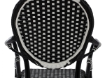 ΣΚΑΜΠΟ ΑΛΟΥΜΙΝΙΟΥ BAMBOO LOOK ΜΕ WICKER ΜΑΥΡΟ ΛΕΥΚΟ HM5794.02 56x60x126 εκ.