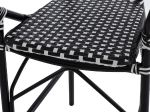 ΣΚΑΜΠΟ ΑΛΟΥΜΙΝΙΟΥ BAMBOO LOOK ΜΕ WICKER ΜΑΥΡΟ ΛΕΥΚΟ HM5794.02 56x60x126 εκ.
