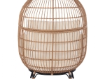 ΠΟΛΥΘΡΟΝΑ ΦΩΛΙΑ ALLEGRA HM5764 ΜΕ WICKER ΣΕ ΜΠΕΖ ΑΠΟΧΡΩΣΗ 110x85x148 εκ.