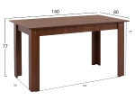ΤΡΑΠΕΖΙ ΚΟΥΖΙΝΑΣ KELVIN 140x80x77Υεκ. ΚΑΡΥΔΙ HM2429.04