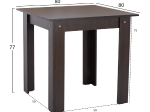 ΤΡΑΠΕΖΙ ΚΟΥΖΙΝΑΣ KELVIN HM2427.02, 80x80x77Υεκ., WENGE