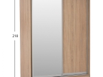 ΝΤΟΥΛΑΠΑ ΔΙΦΥΛΛΗ ΣΥΡΟΜΕΝΗ ΜΕ ΚΑΘΡΕΠΤΗ SONAMA HM2434 160x60x210 εκ.