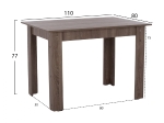 ΤΡΑΠΕΖΙ ΚΟΥΖΙΝΑΣ HM2428.05, 110x80x77Υεκ., SONOMA OAK TRUFFLE