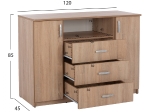 ΜΠΟΥΦΕΣ ΜΕ 2 ΝΤΟΥΛΑΠΙΑ Κ 3 ΣΥΡΤΑΡΙΑ ADLER SONAMA OAK HM2430 120X45X85Yεκ.