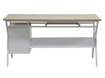 ΓΡΑΦΕΙΟ ΜΕ ΜΕΤΑΛΛΙΚΟ ΣΚΕΛΕΤΟ HM2132.01 SONAMA ΛΕΥΚΟ 150X60X76Υ εκ.
