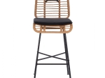 ΣΚΑΜΠΟ ΜΕΤΑΛΛΙΚΟ EDDIE ΜΕ ΜΑΞΙΛΑΡΙ HM5708 ΜΕ WICKER ΜΠΕΖ 45Χ46.5Χ115Υ εκ.