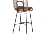 ΣΚΑΜΠΟ ΜΕΤΑΛΛΙΚΟ EDDIE ΜΕ ΜΑΞΙΛΑΡΙ HM5708 ΜΕ WICKER ΜΠΕΖ 45Χ46.5Χ115Υ εκ.