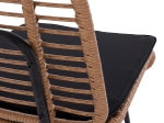 ΣΚΑΜΠΟ ΜΕΤΑΛΛΙΚΟ EDDIE ΜΕ ΜΑΞΙΛΑΡΙ HM5708 ΜΕ WICKER ΜΠΕΖ 45Χ46.5Χ115Υ εκ.