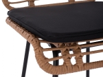 ΣΚΑΜΠΟ ΜΕΤΑΛΛΙΚΟ EDDIE ΜΕ ΜΑΞΙΛΑΡΙ HM5708 ΜΕ WICKER ΜΠΕΖ 45Χ46.5Χ115Υ εκ.